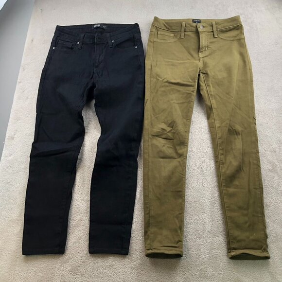 Just Black Womens  Pants Size 26P Lot Of Two Stretch Skinny Leg Casual Black Tan - Picture 13 of 14